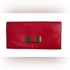 Chloe Lily Bow Leather Wallet